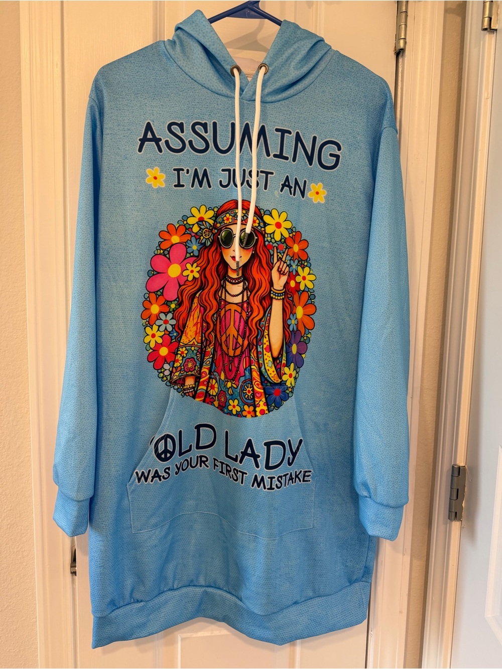 Hoodie Dress - 'Assuming I'm Just An Old Lady'